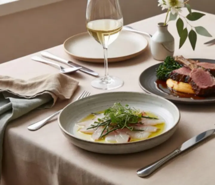 Signature dishes artfully plated at StackedPlateDining